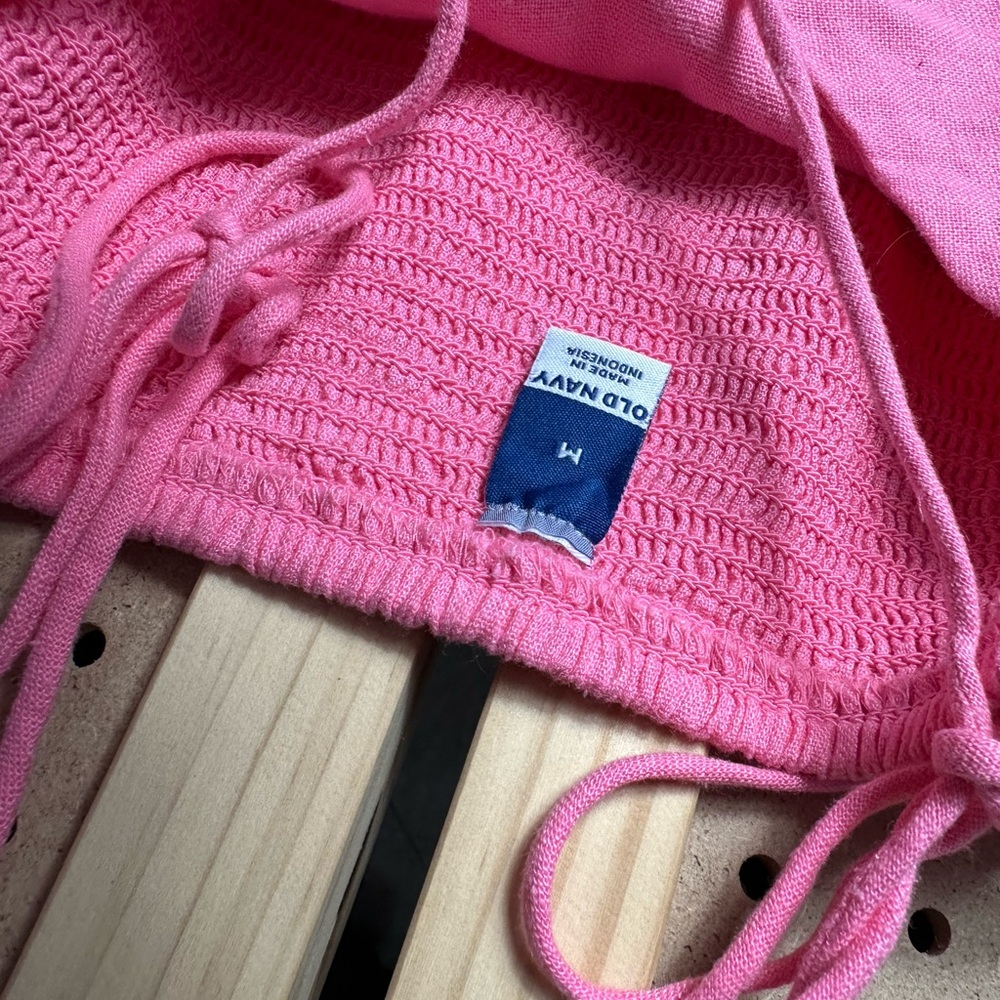 Pink Knit Top with Drawstrings - Picture 5 of 5